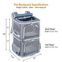 Groxkox ventilation-maillage dos, flux d air constant pour chats et chiens.