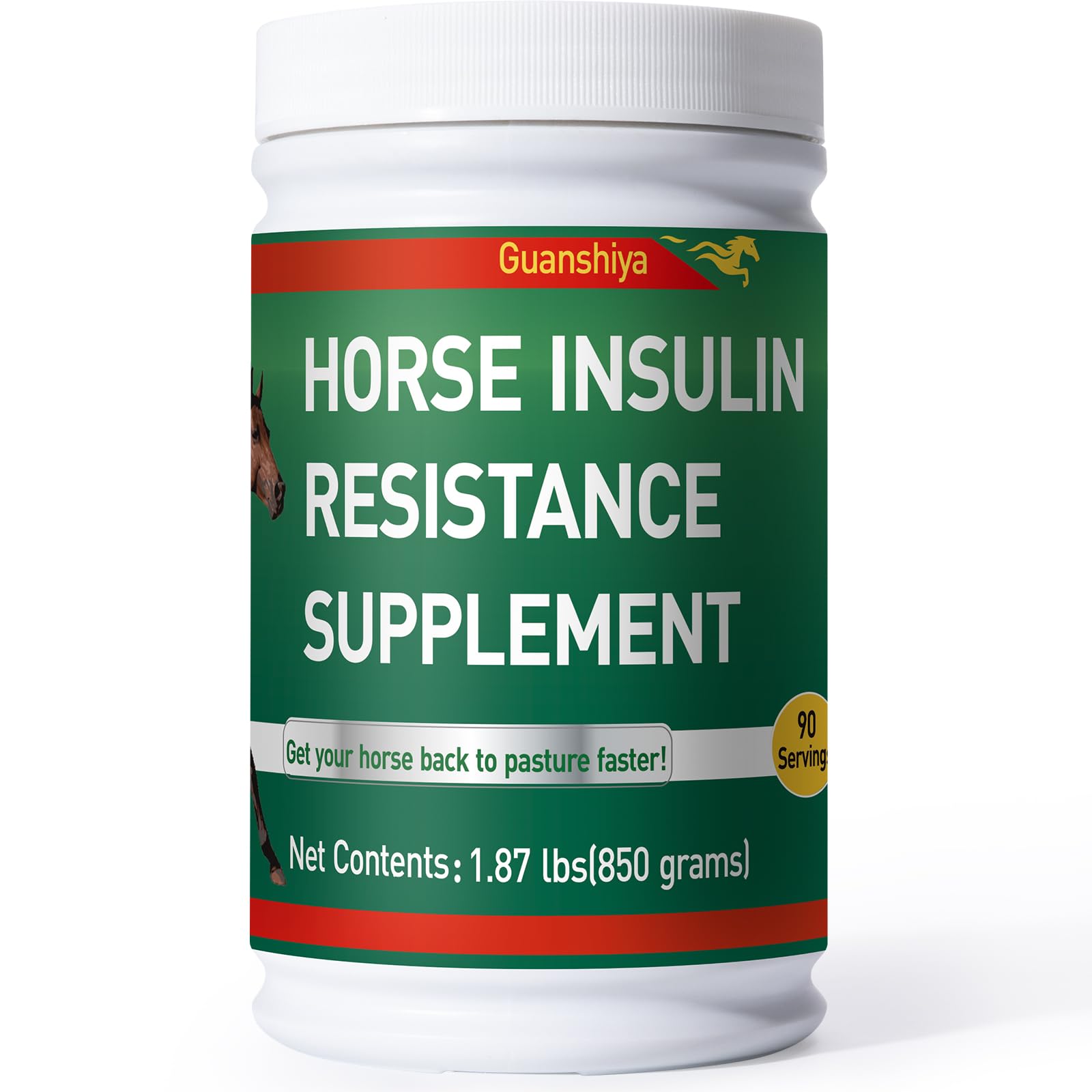 Guanshiya - bouteille de poudre laminite pour cheval, soutien naturel à la mobilité.