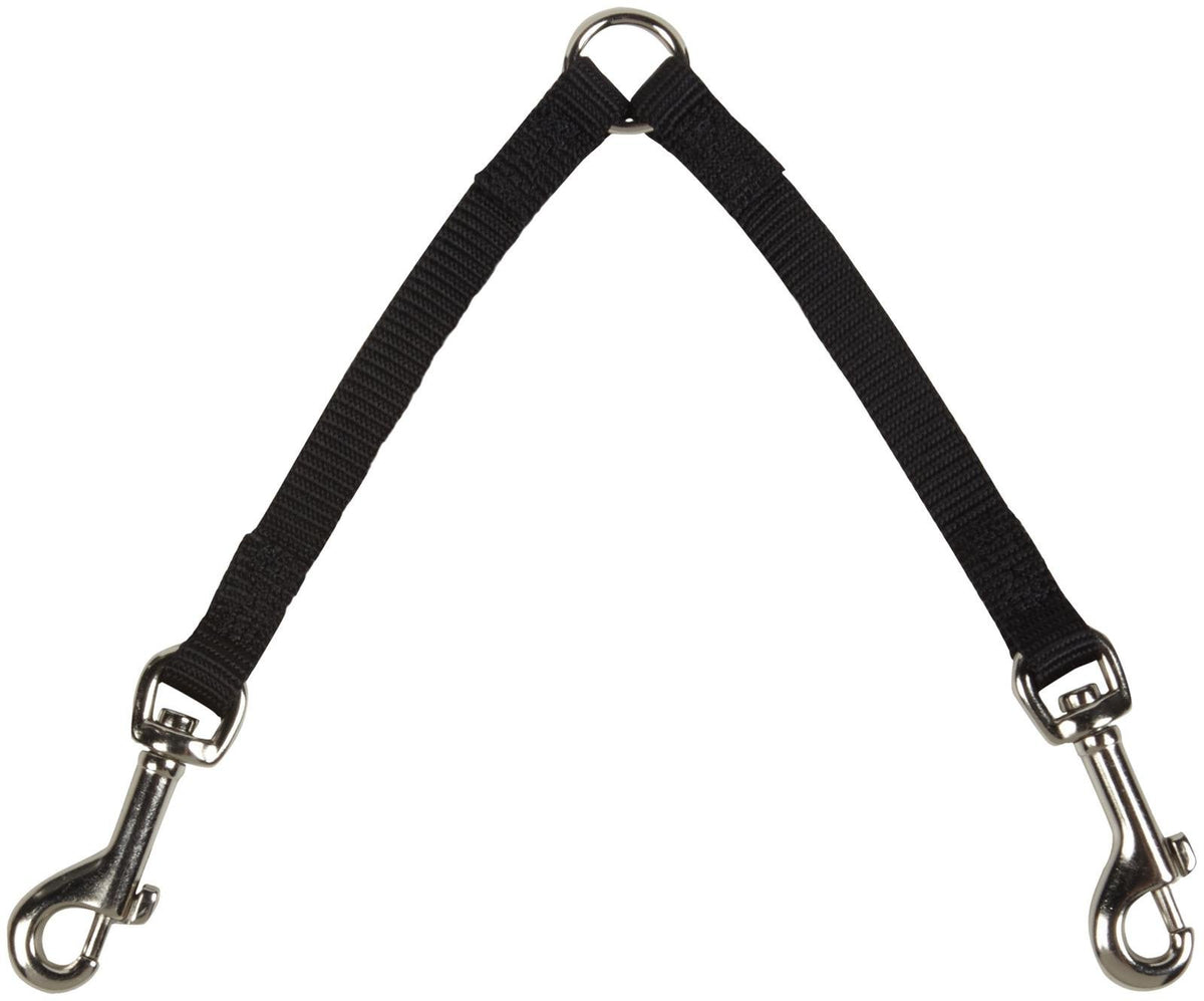 Guardian Gear coupler nylon 2 voies noir, pratique pour promener deux chiens simultanément.