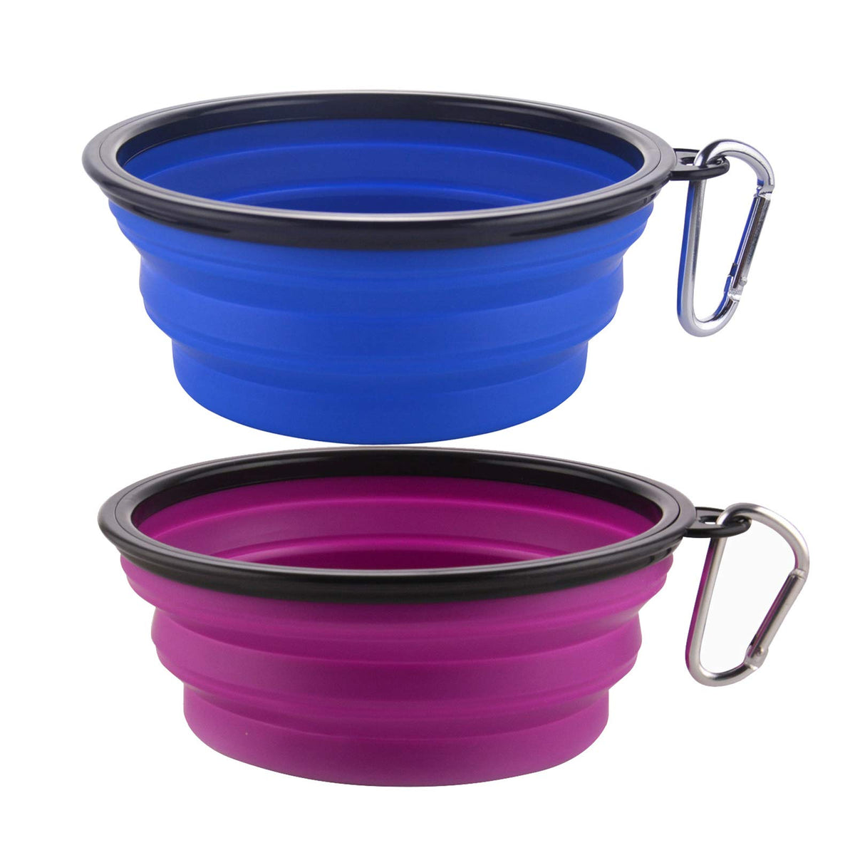 Bol pliable Guardians bleu pour chien, idéal en voyage et promenade.