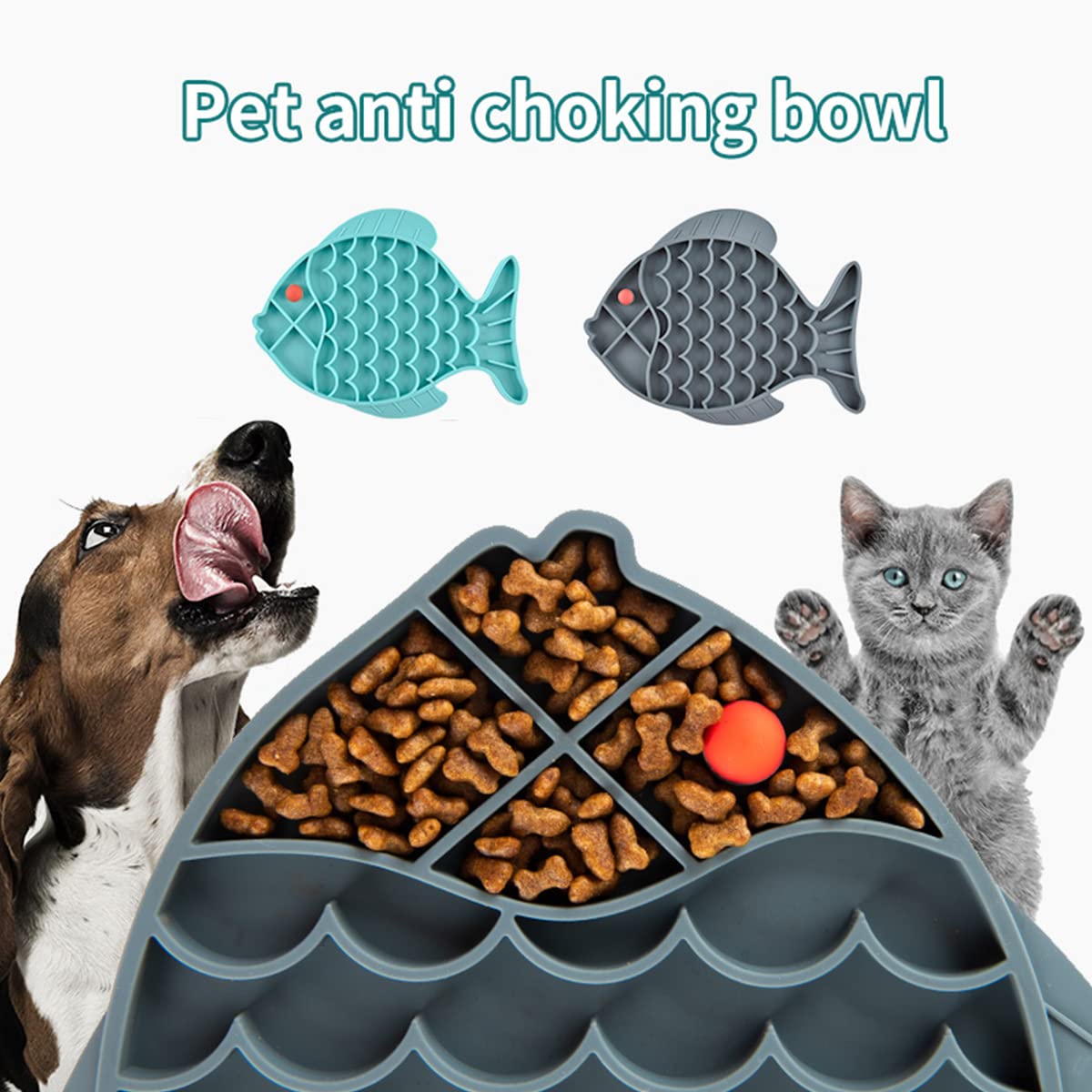 Ensemble Guardians poisson bleu-gris, accessoires d alimentation lente pour animaux