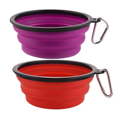 Gamelle pliante Guardians 34oz violet, pratique pour les voyages avec chien.