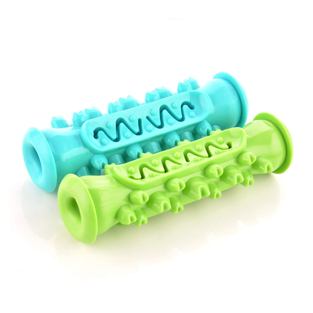 Guardians jouet mastication chien agressif bleu-vert, nettoyage des dents pendant le jeu.