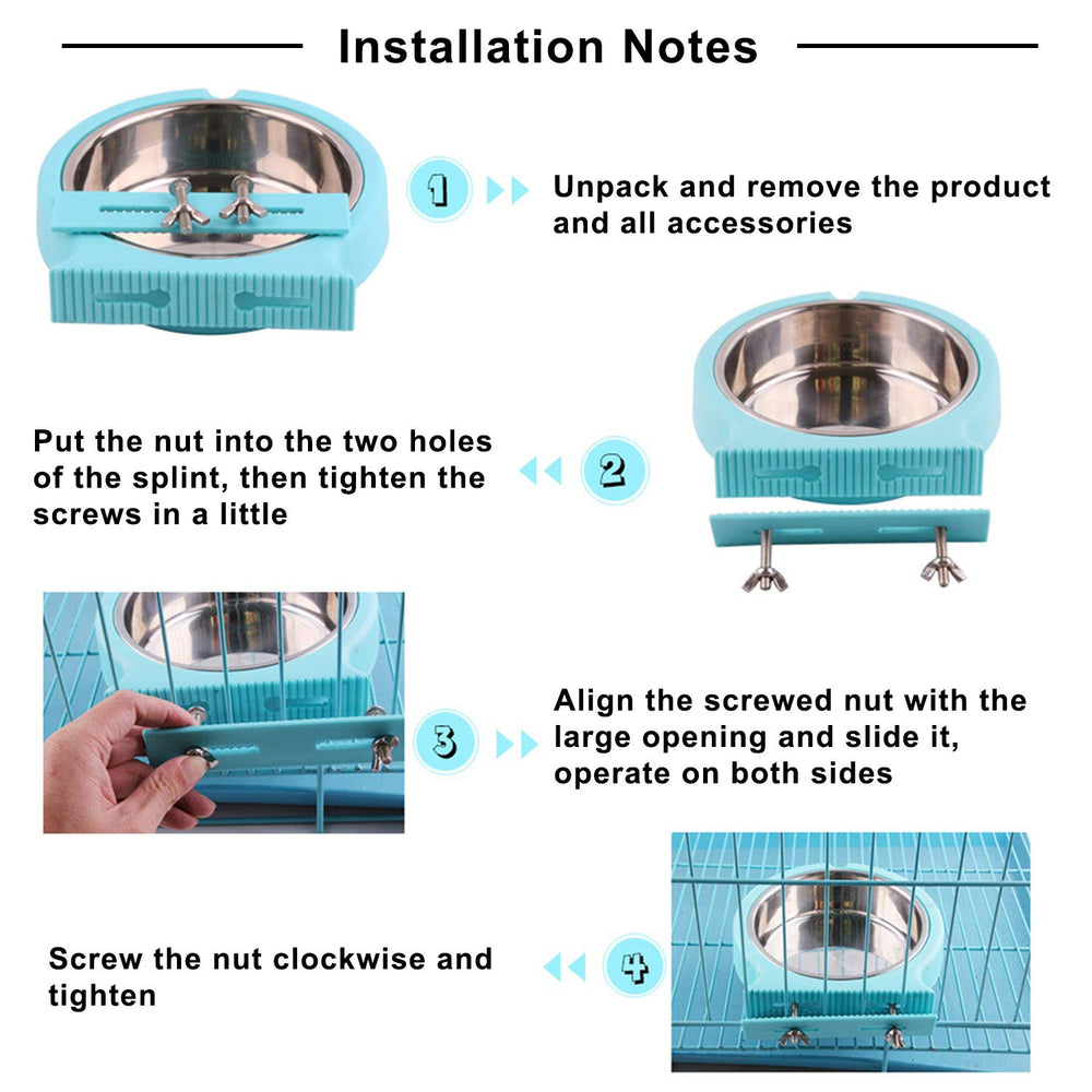 Utilisation polyvalente: chiens, chats et petits oiseaux dans une même cage.