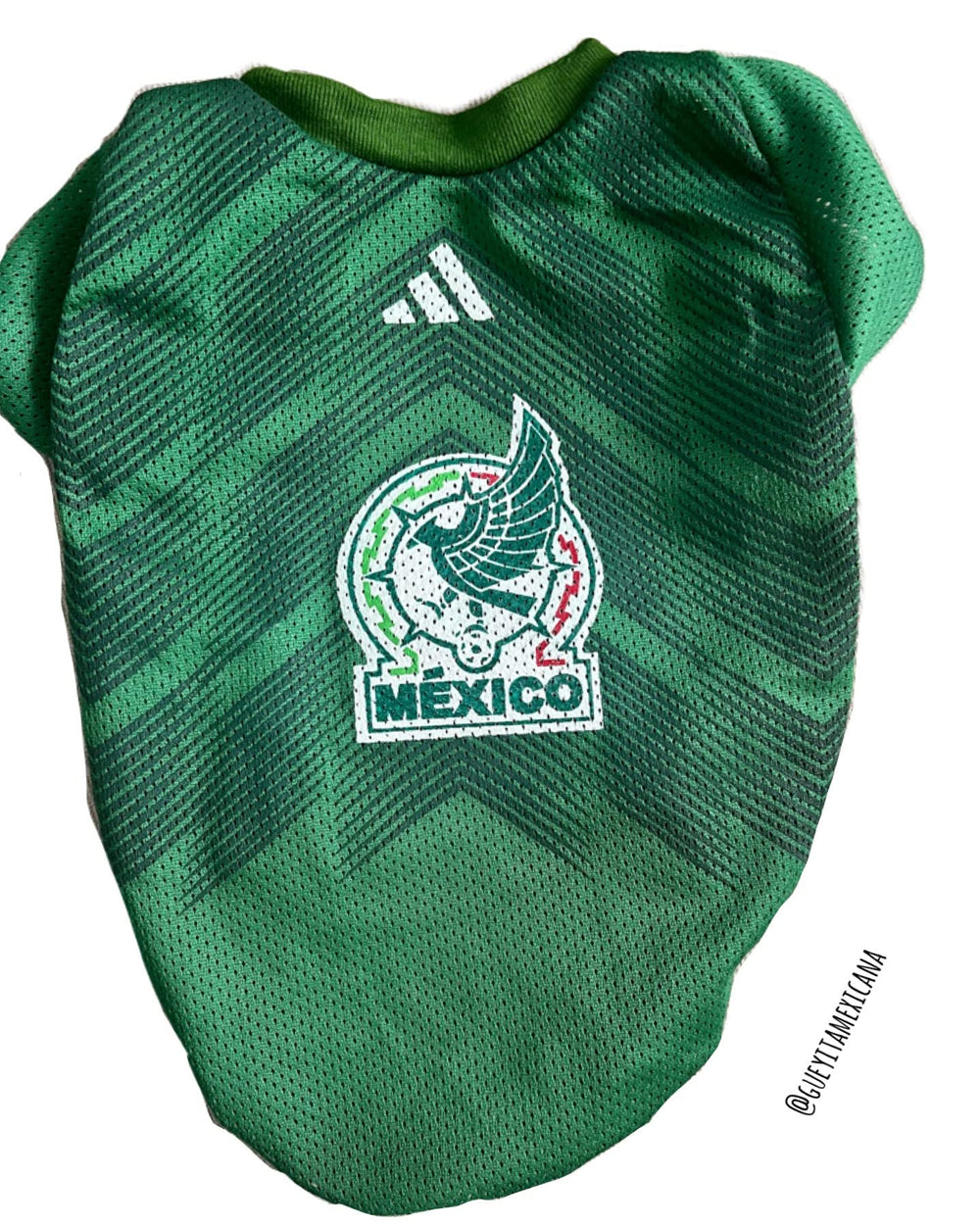 Gueyita Mexicana maillot chien football dos, ajustement confortable.