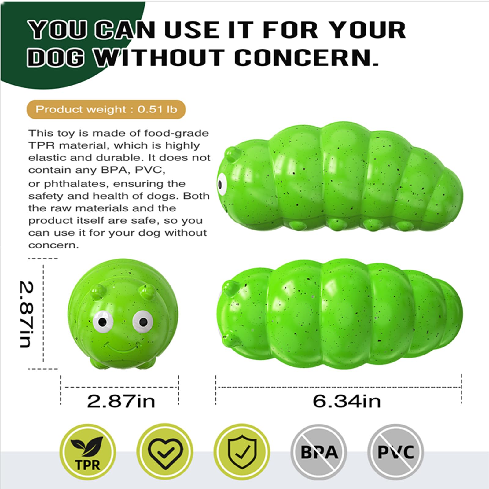 GUIASIPULE jouet latex durable – texture résistante pour chiens moyens et grands.