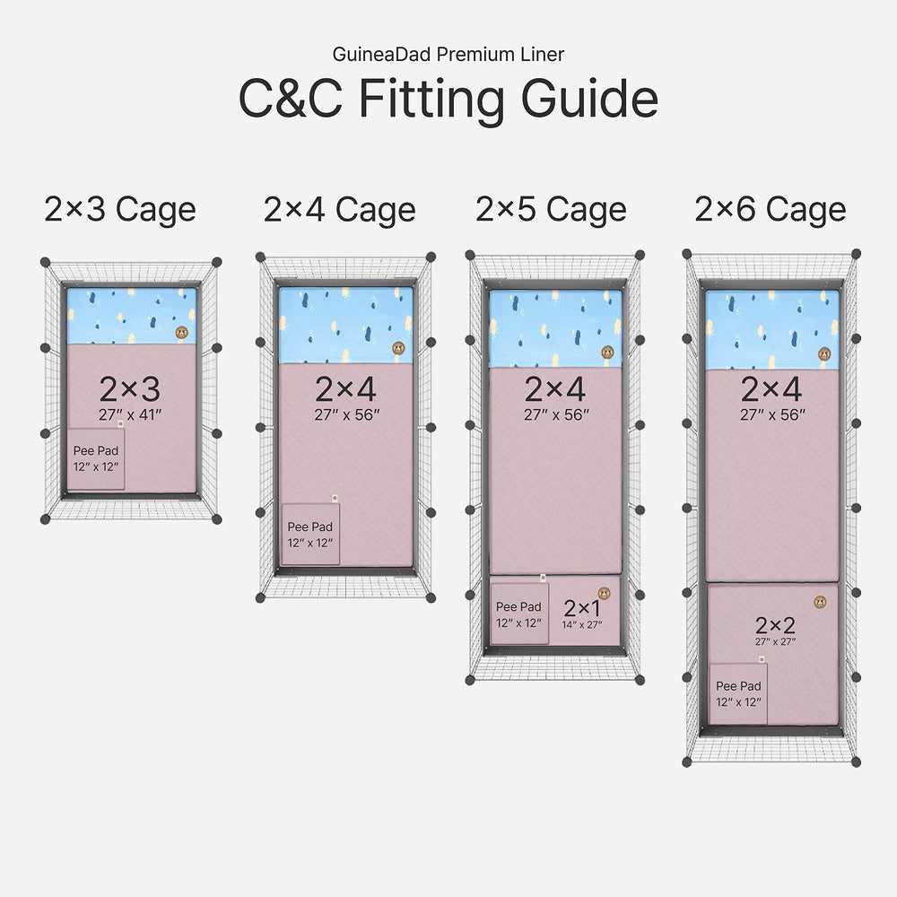 Selon les dimensions, le liner s adapte à plusieurs cages 2x4.
