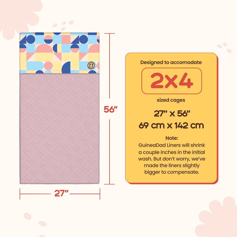 GuineaDad Premium Liner dos imperméable et absorbant pour cage 2x4 garde le fond sec.