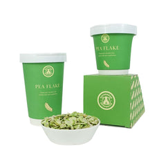 GuineaDad Flocons de Pois dans le bocal double couvercle pour portions faciles.