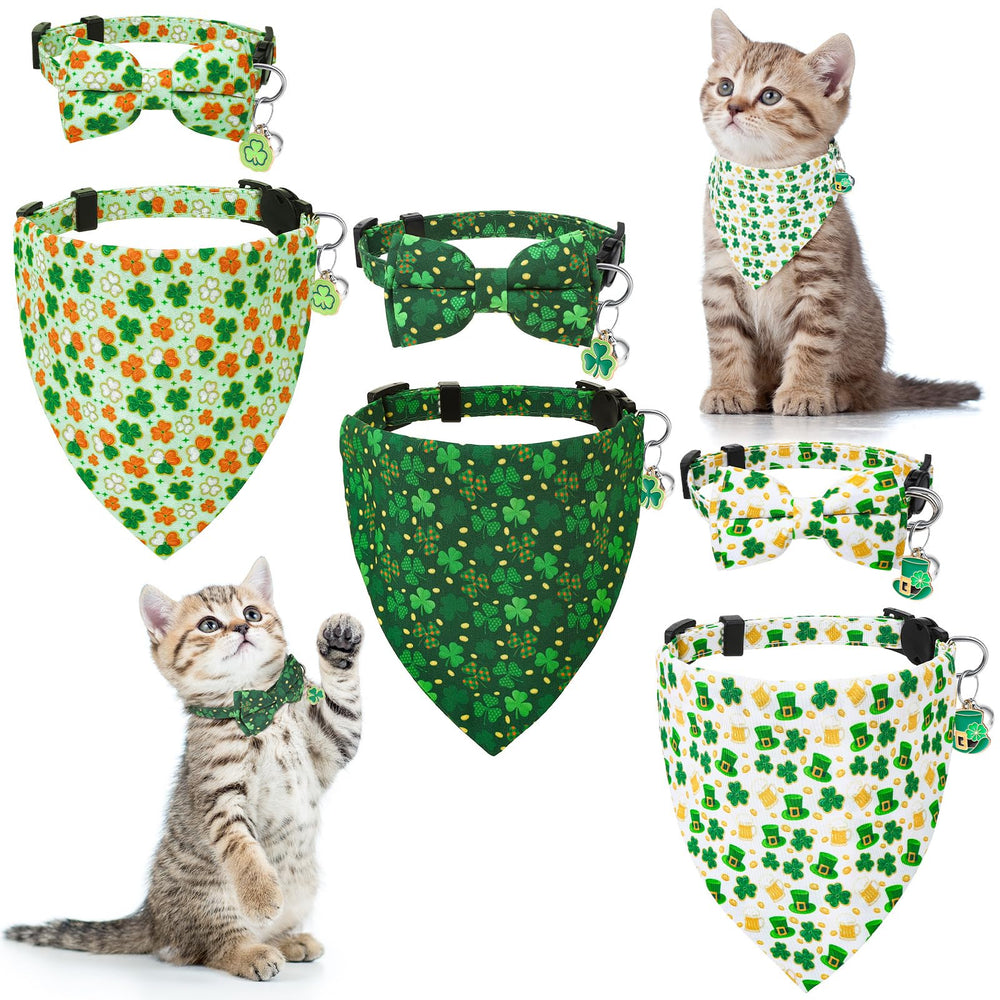 Guiqulai collier Saint-Patrick pour chat avec cloche, idéal pour repérer votre compagnon.