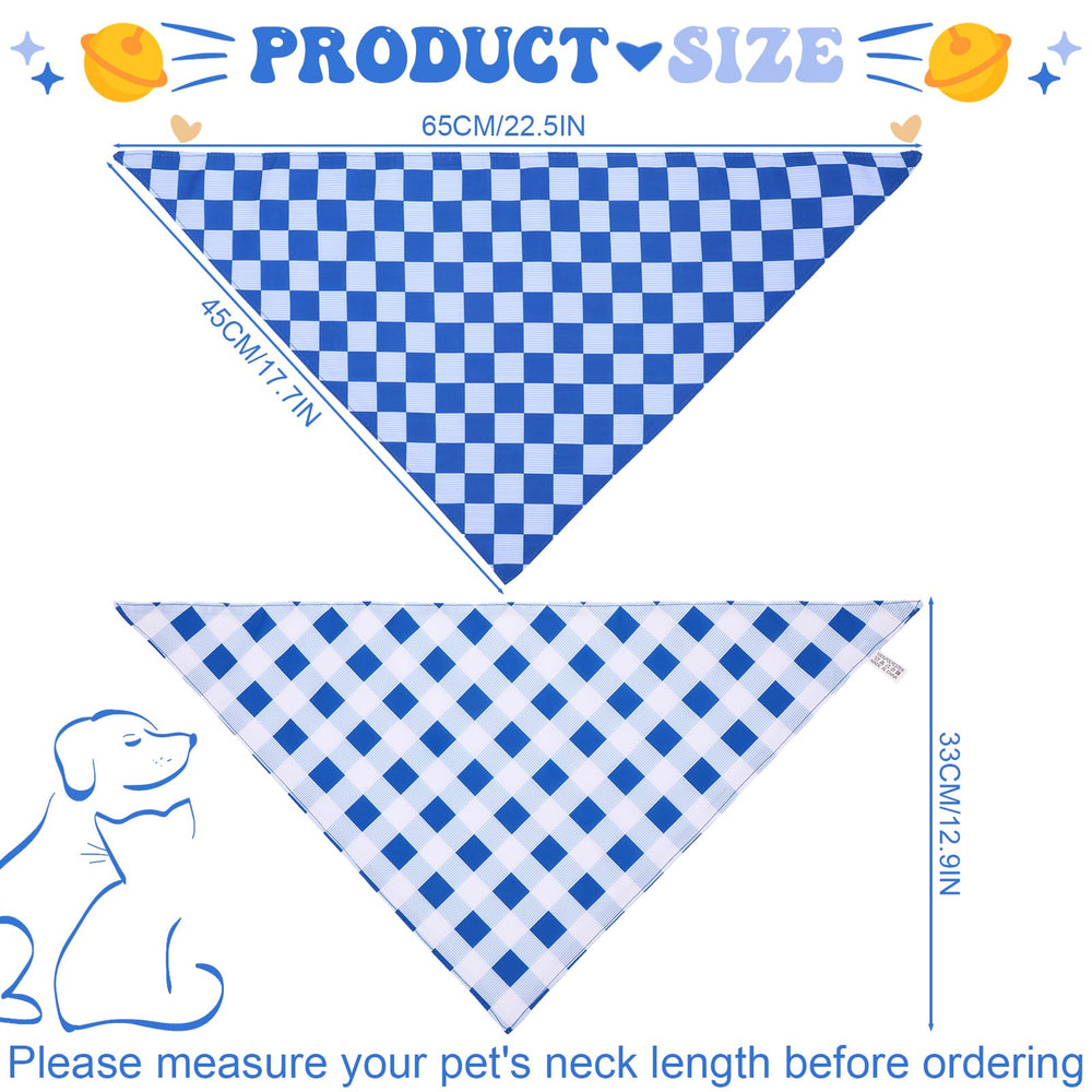 Guiqulai bandana bleu plaid, parfait pour les sorties et balades
