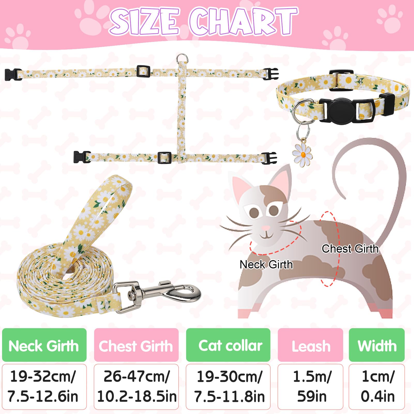 Guiqulai collier chat ajustable, ensemble 2 pack pour réglage facile et sécurité.