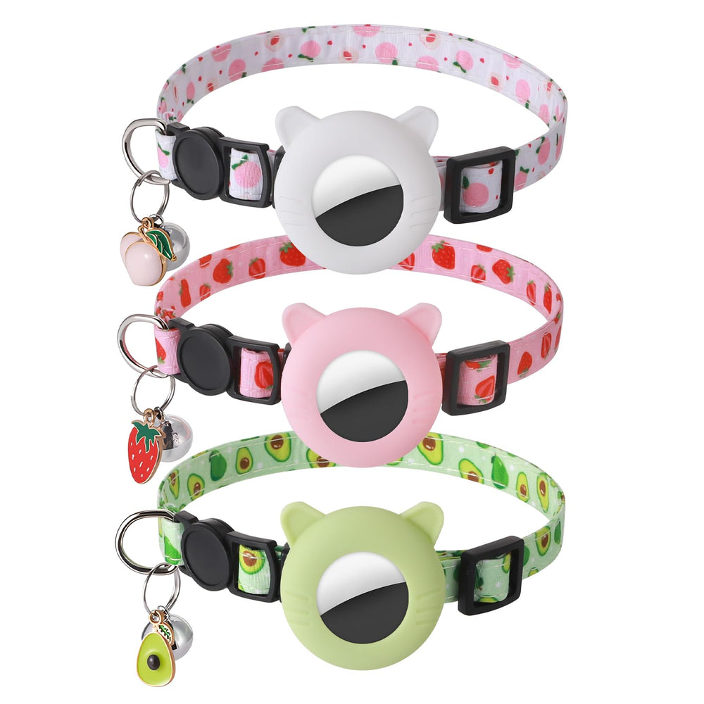 Guiqulai collier chat fruit ensemble 3pc pour style ludique et sécurité