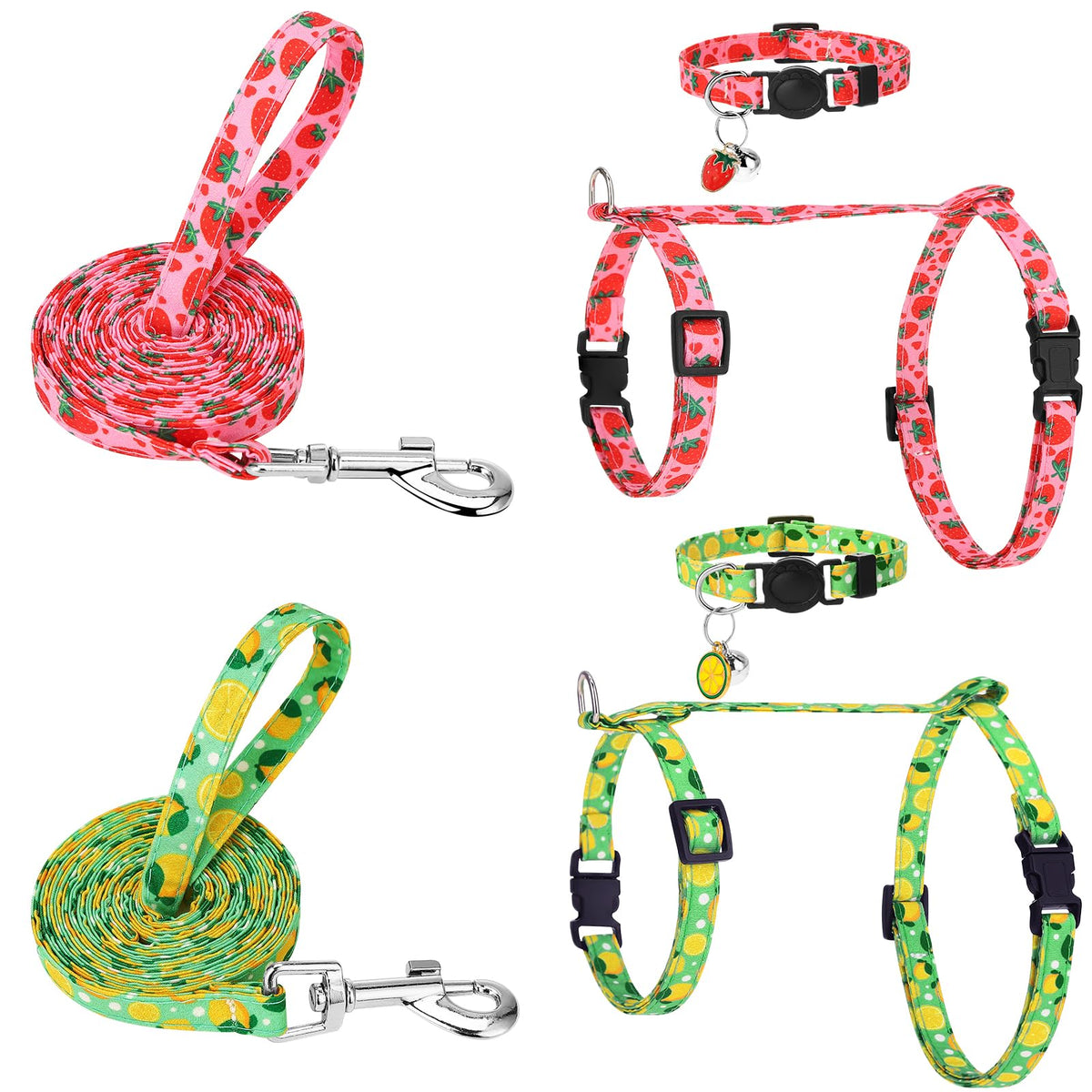 Guiqulai harnais-chat-poignee-ensemble pour promenades sûres et confortables.