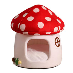 Gujuja maison chat champignon exterieur, cocon confortable pour sieste.