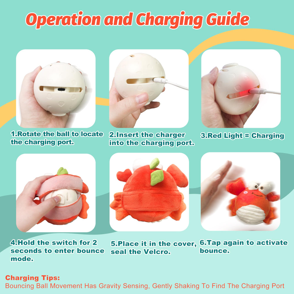 GUKCO Crab : revêtement en peluche doux et lavable.