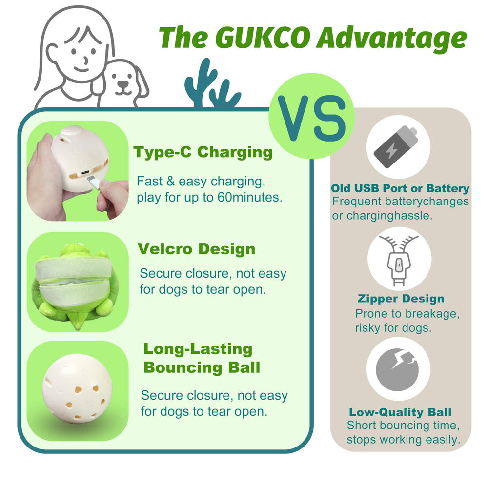 GUKCO jouet rechargeable tortue, longues sessions sans piles