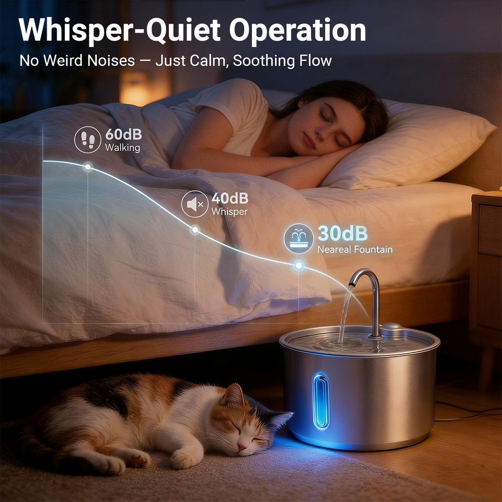Filtration triple de la fontaine GULUNOOK pour eau plus propre.
