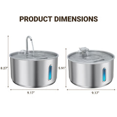 Pompe silencieuse GULUNOOK en action dans la fontaine inox 4L.