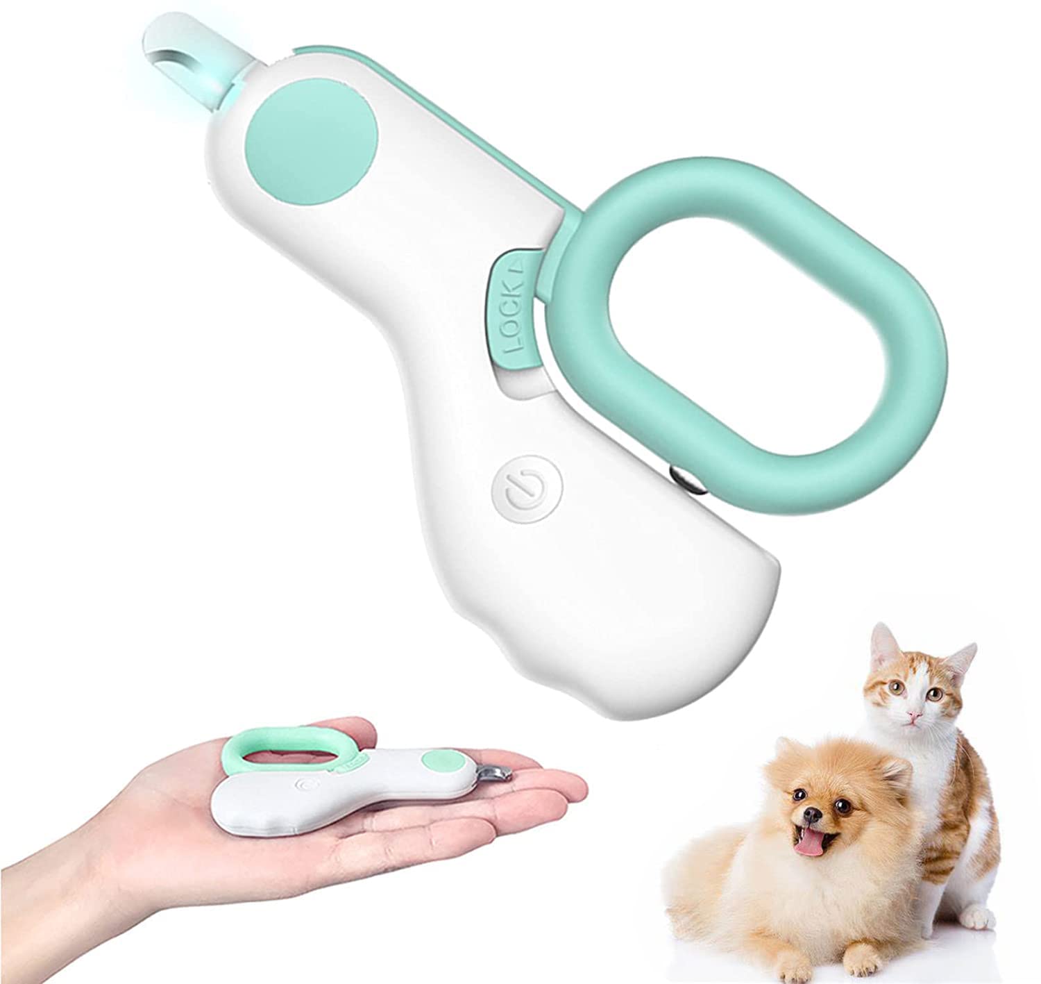 GuLuPets coupe-ongles pour animaux avec LED, lumière précise pour éviter les coupures.