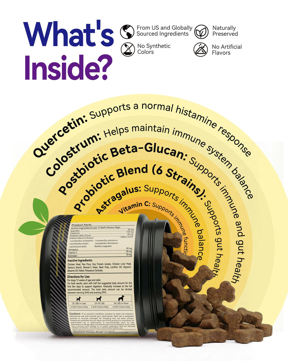 Guluprime quercetine-beta-glucane: nutriments pour un équilibre immunitaire.