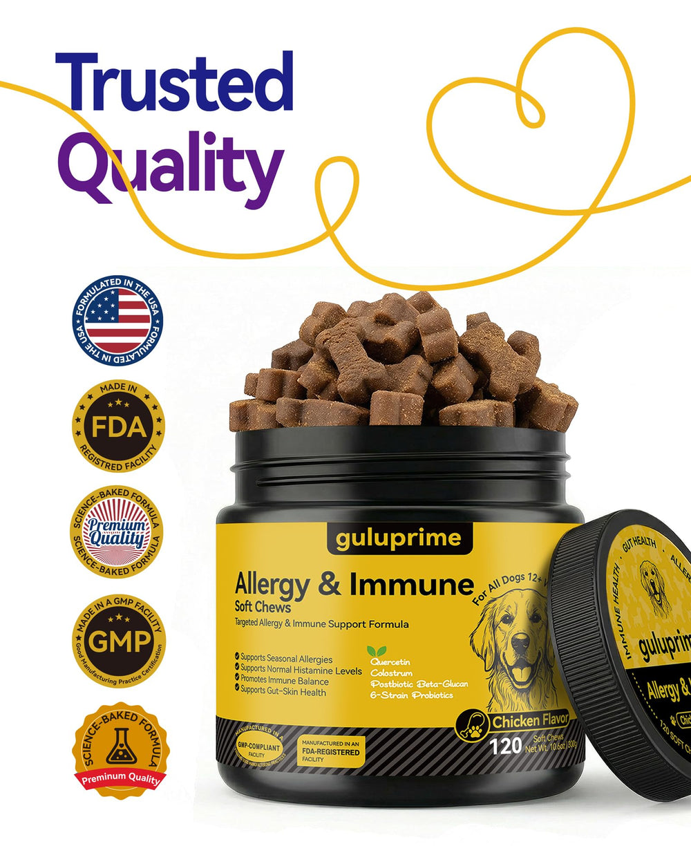 Guluprime saveur-appetit: friandises savoureuses pour motiver les chiens.