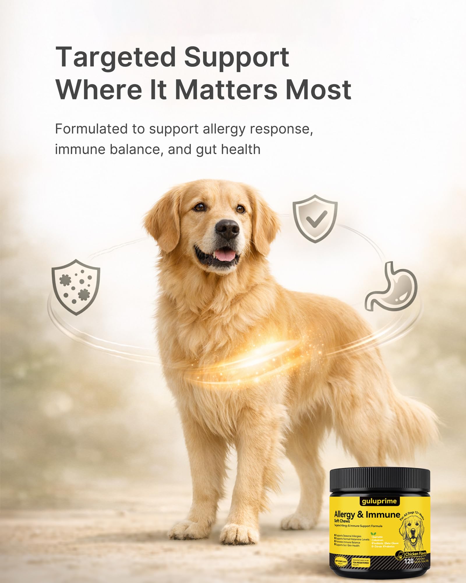 Guluprime pour chien, usage-quotidien gommes: intégration facile dans la routine quotidienne.