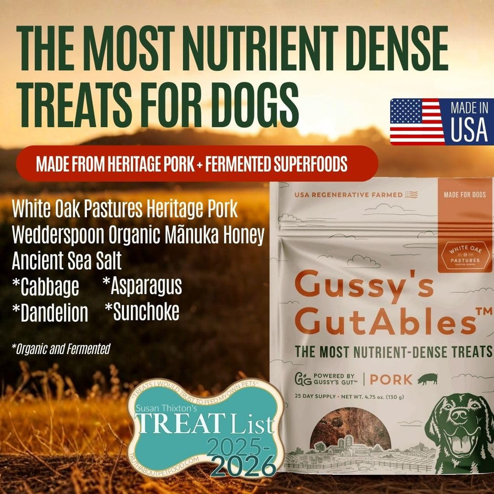 GutAbles porc White Oak Pastures – viande de haute qualité pour chien.