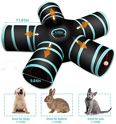 GUSTYLE tunnel chat, papier crinkle intégré pour stimulation sensorielle.