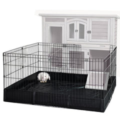 GUTINNEEN Rabbit Playpen: espace 16 ft² pour lapins et petits animaux, facile à placer.