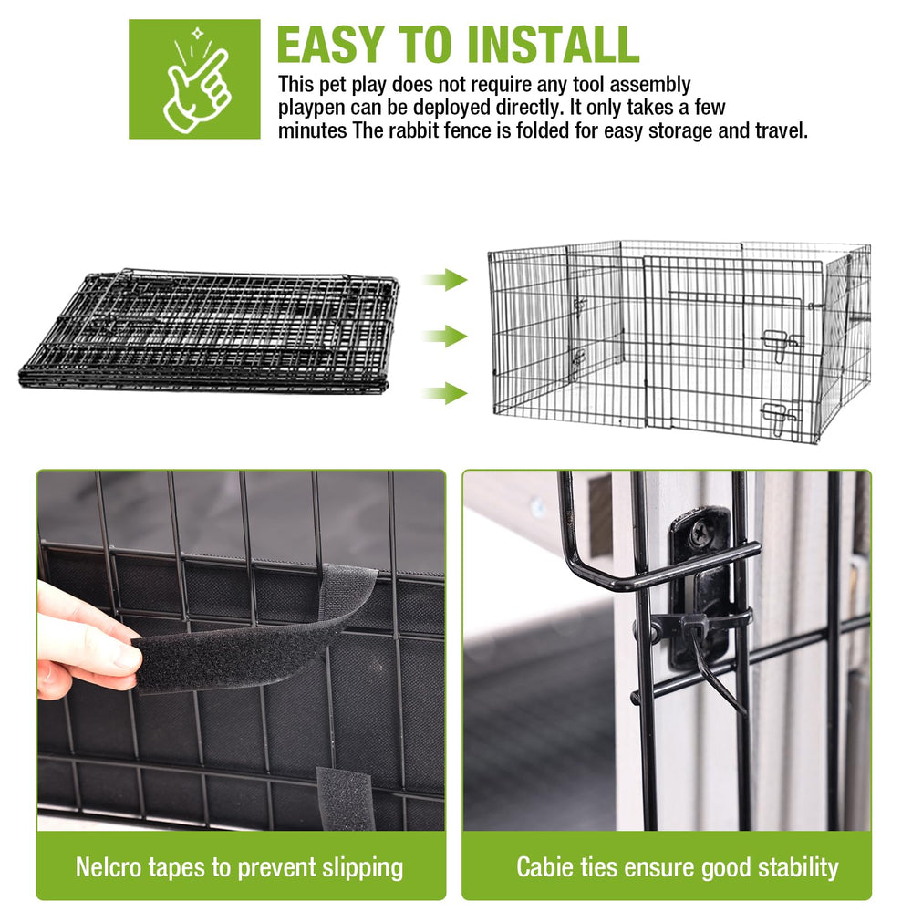 Élargissement pratique pour lapins et petits animaux, usage intérieur.