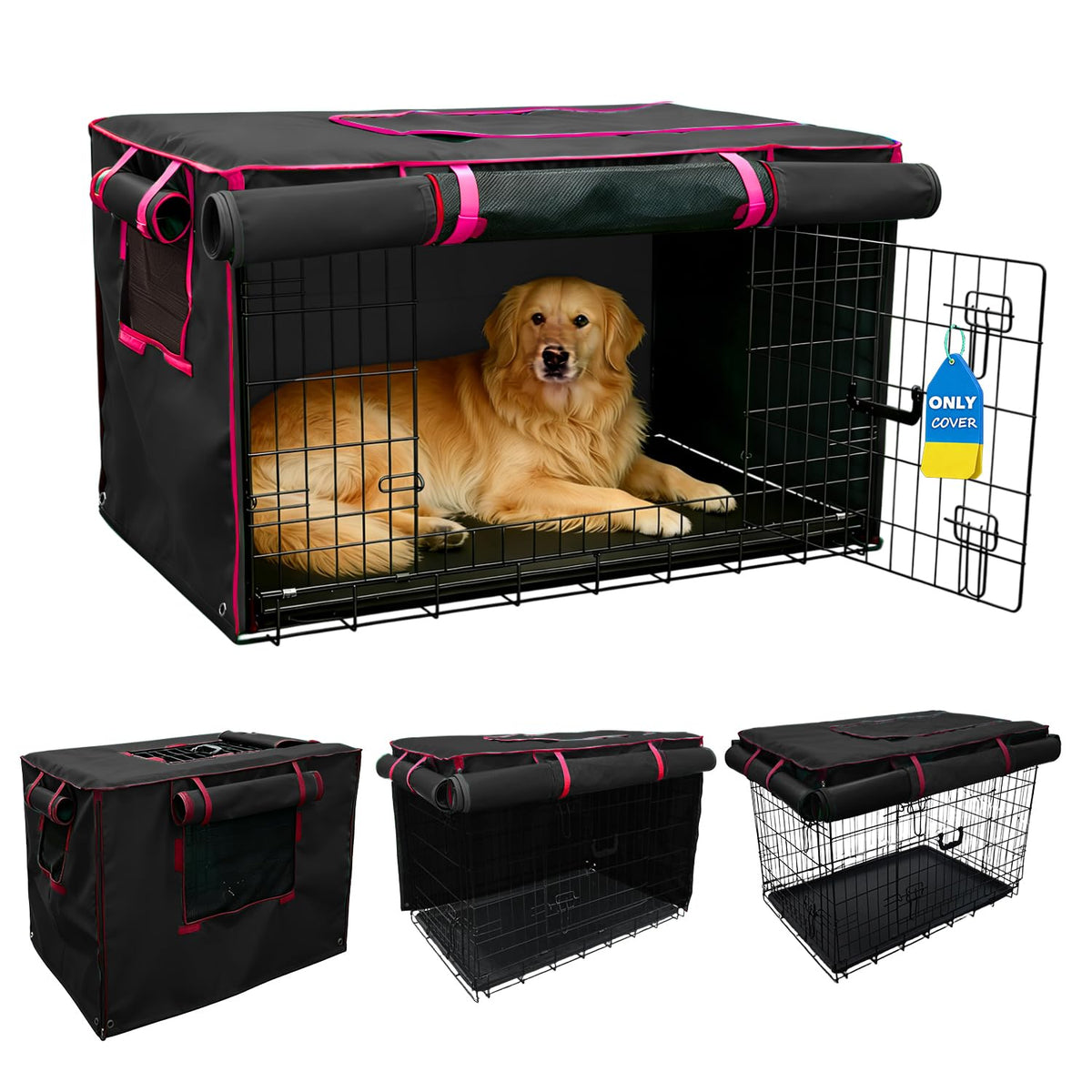 Guwamy housse cage chien 48 pouces noir: intimité et confort.