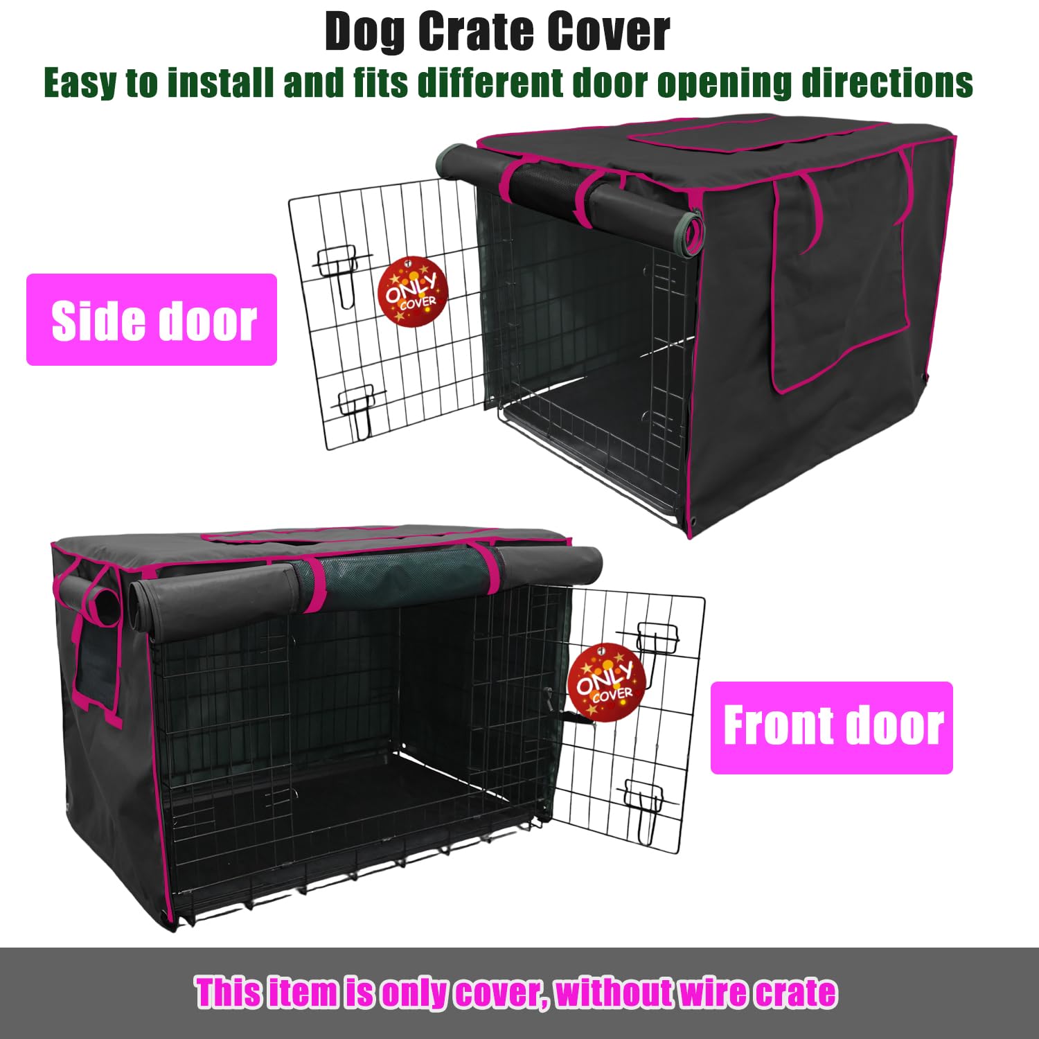 Guwamy housse imperméable: cage chien 48 pouces contre intempéries.