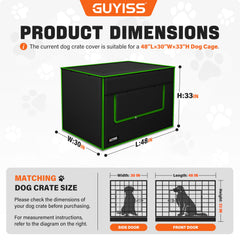 GUYISS couvre cage chien toit mesh respirant – flux d air constant