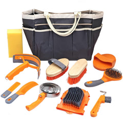 GuZhiYue ensemble brossage cheval: kit complet pour routine quotidienne, aide à démêler et faire briller le pelage