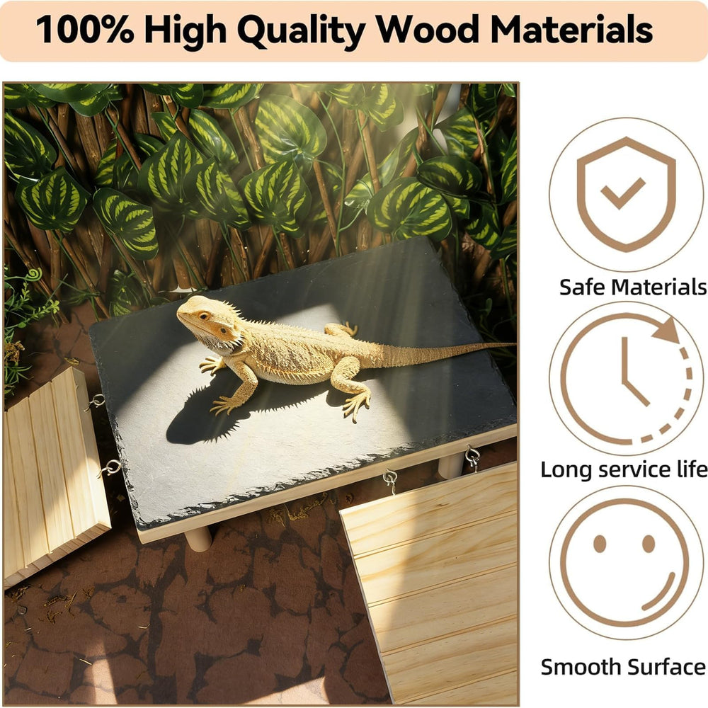 Gxsdj Bois-naturel-sans-additifs, matériau sûr et durable pour reptiles.