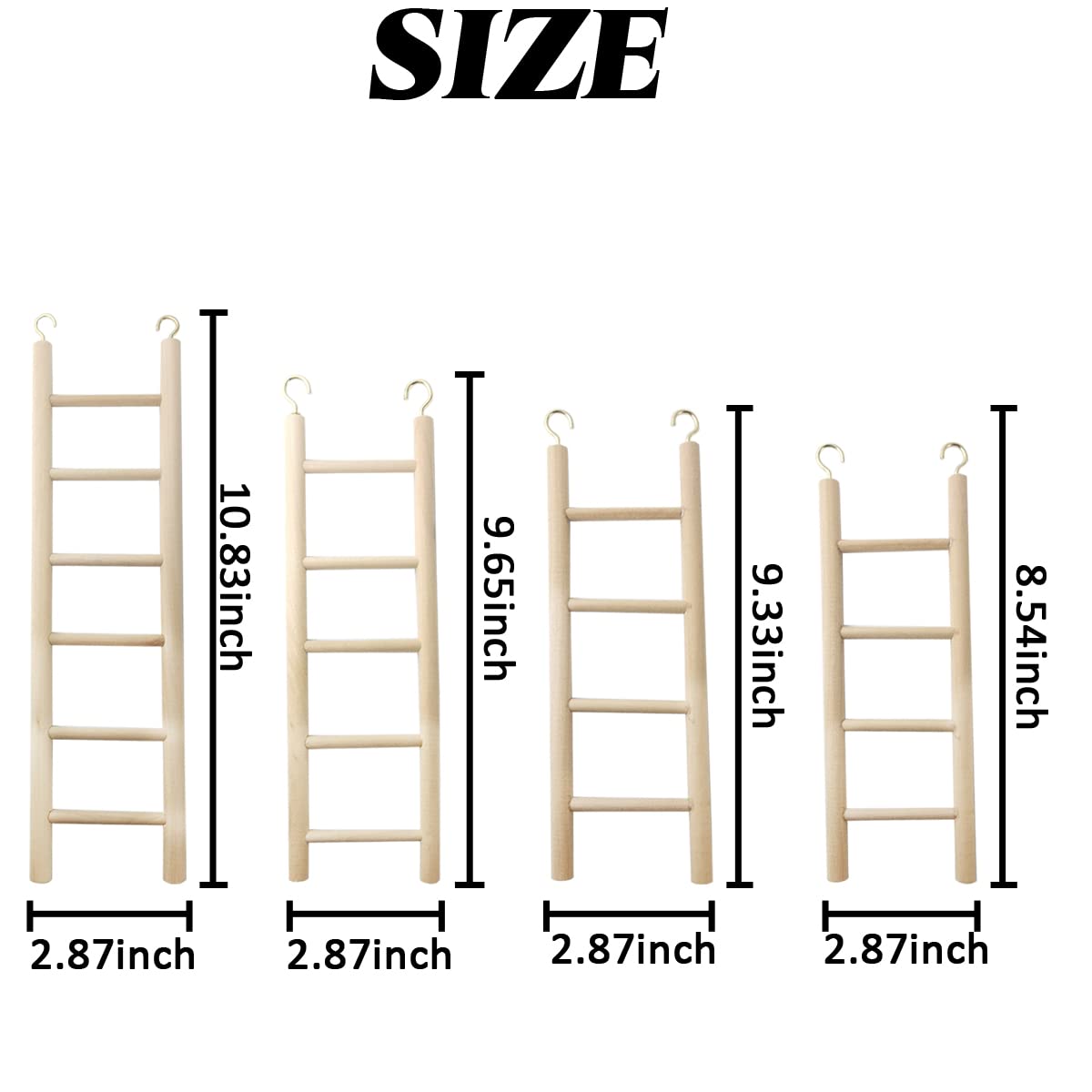 Jouet d'escalade en bois pour perroquet, pratique et résistant.
