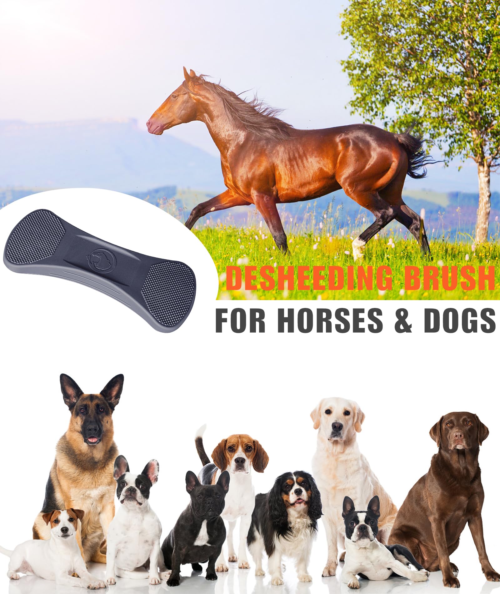 Gydoty brosse adaptée chevaux et chiens, douceur sur la peau sensible.