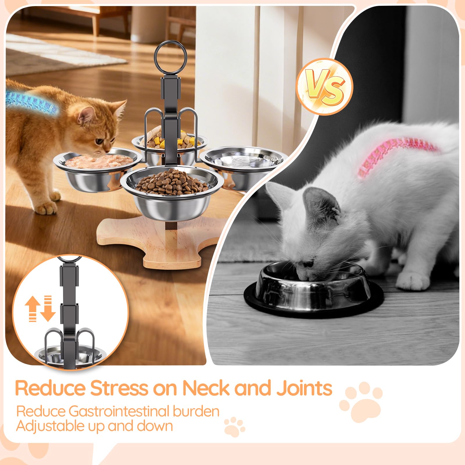 Base bois stable empêche le balancement pendant les repas.
