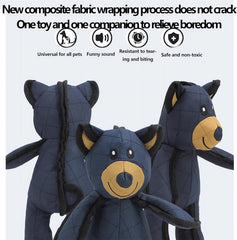 GYLCTOM Ourson incassable 2.0 avec couineur intégré pour stimulation et amusement.
