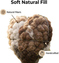Matériaux naturels inclus: fibres alpaga et coton pour nid réaliste.