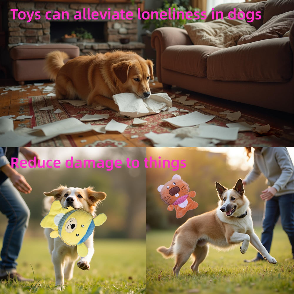 GZQKUSO jouet adapté chiots et chiens moyens, durable et facile à nettoyer.