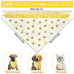 Bandanas motifs abeilles et soleil Haakong, pour des promenades joyeuses et lumineuses.