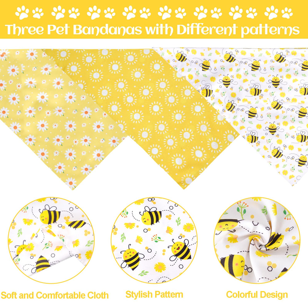 Bandanas Haakong motifs floraux, style printanier chic pour votre chien.
