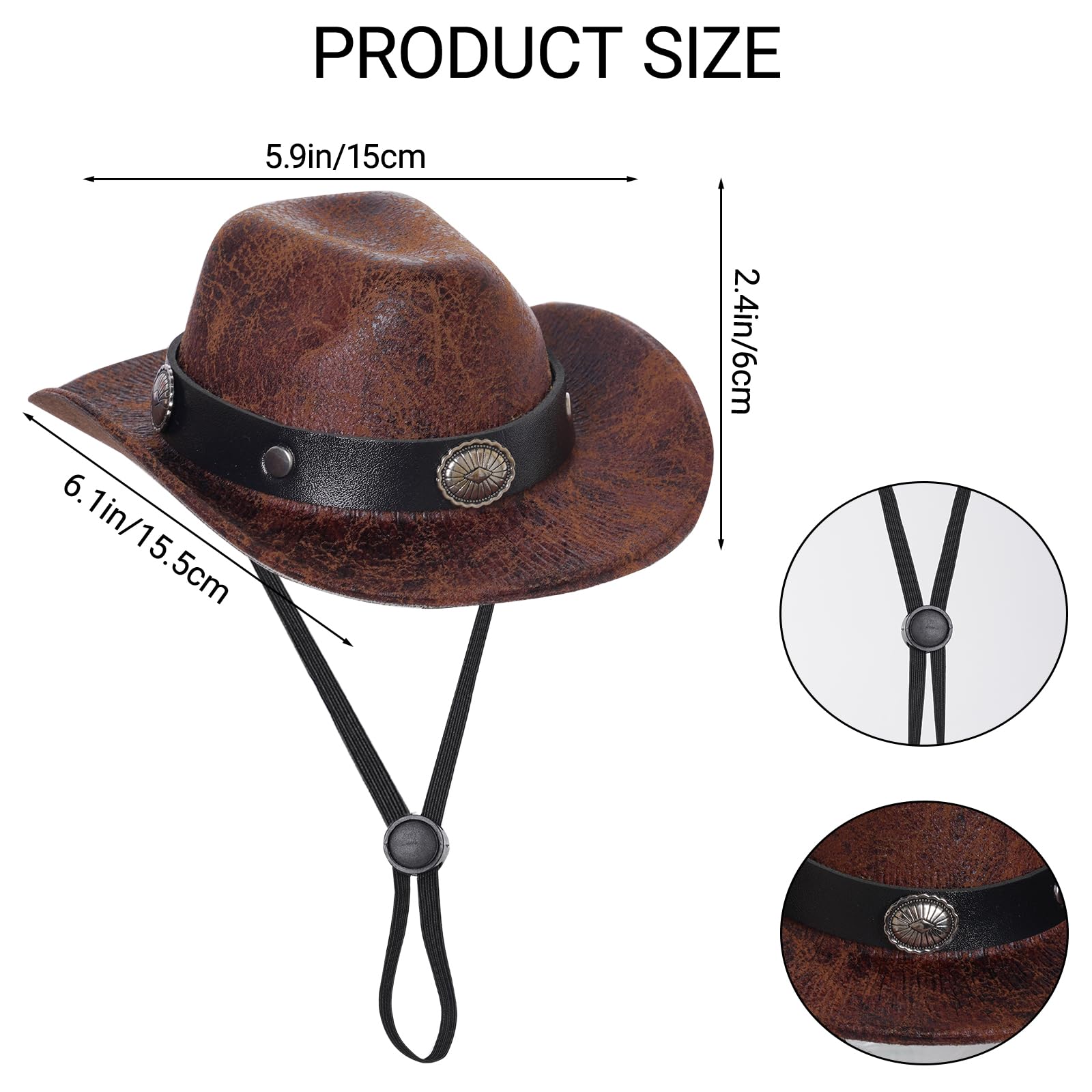 Haakong lunettes cowboy pour petit animal, accessoire tendance et amusant.