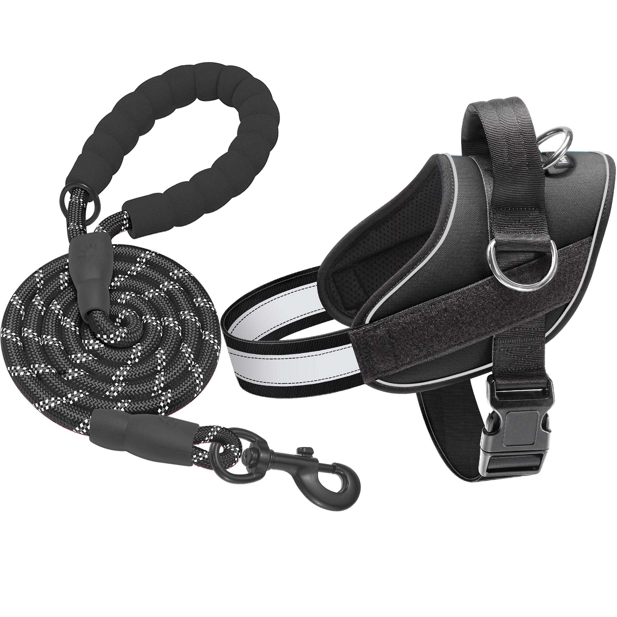 Harnais Haapaw durable pour chien moyen, parfait pour des promenades longues et des entraînements.
