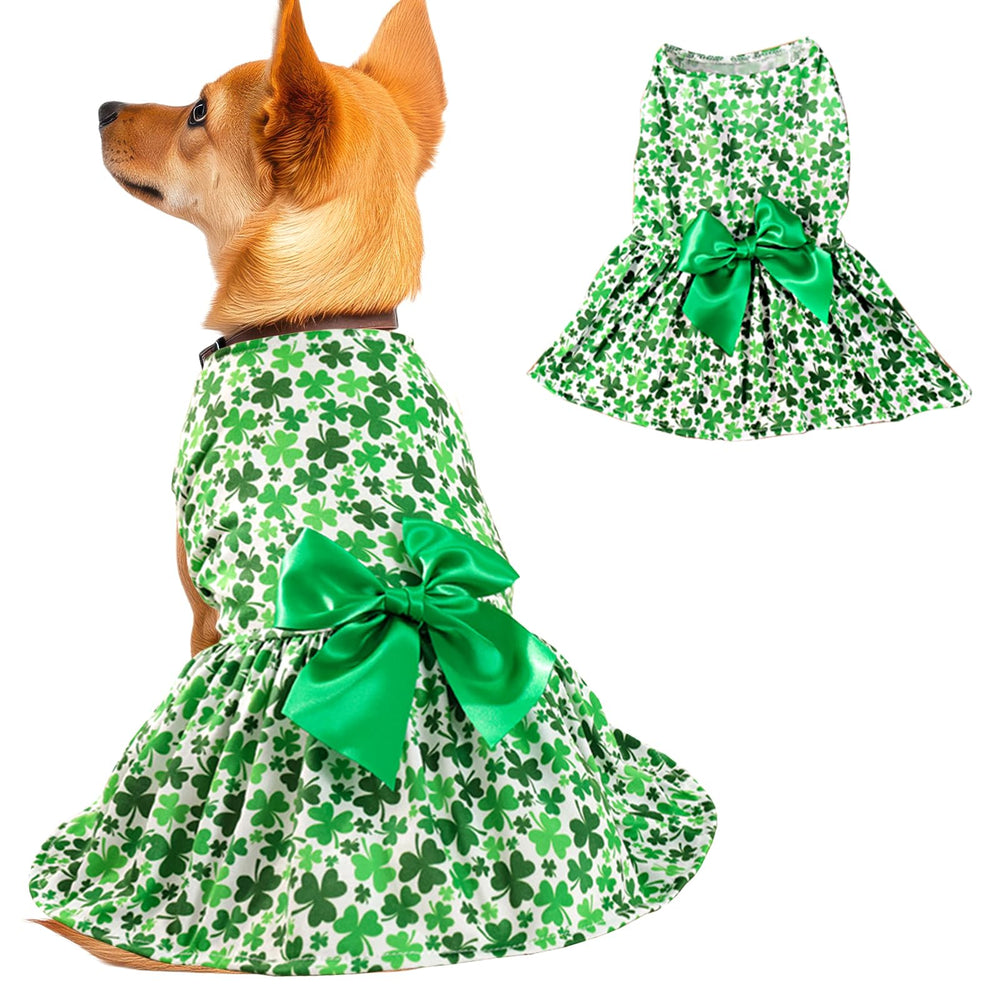 Habbiful jupe-chien-saint-patrick-verte, idéale pour les photos festives.