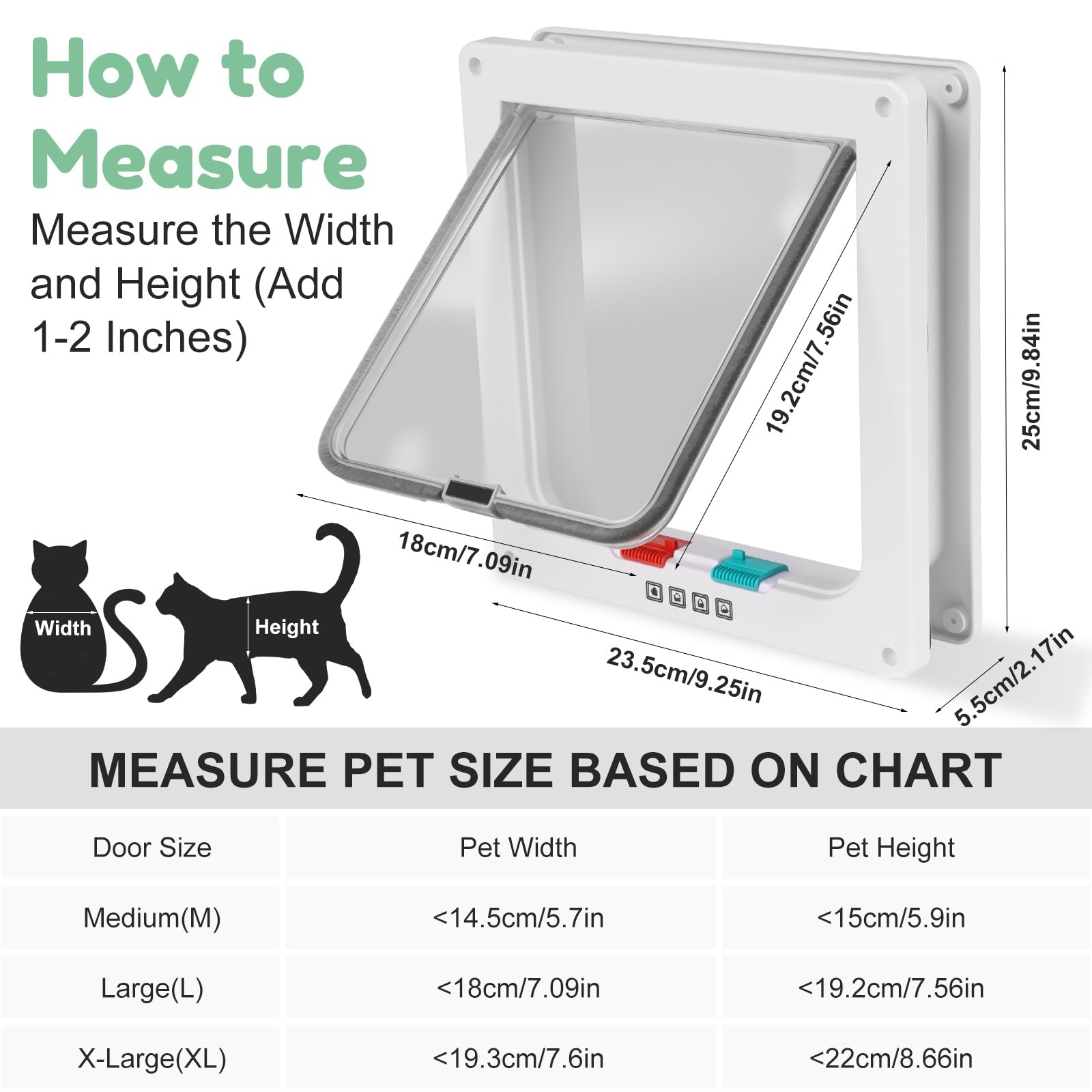 Porte-chat Hachacha avec seuil bas, idéale pour chats et petits chiens.