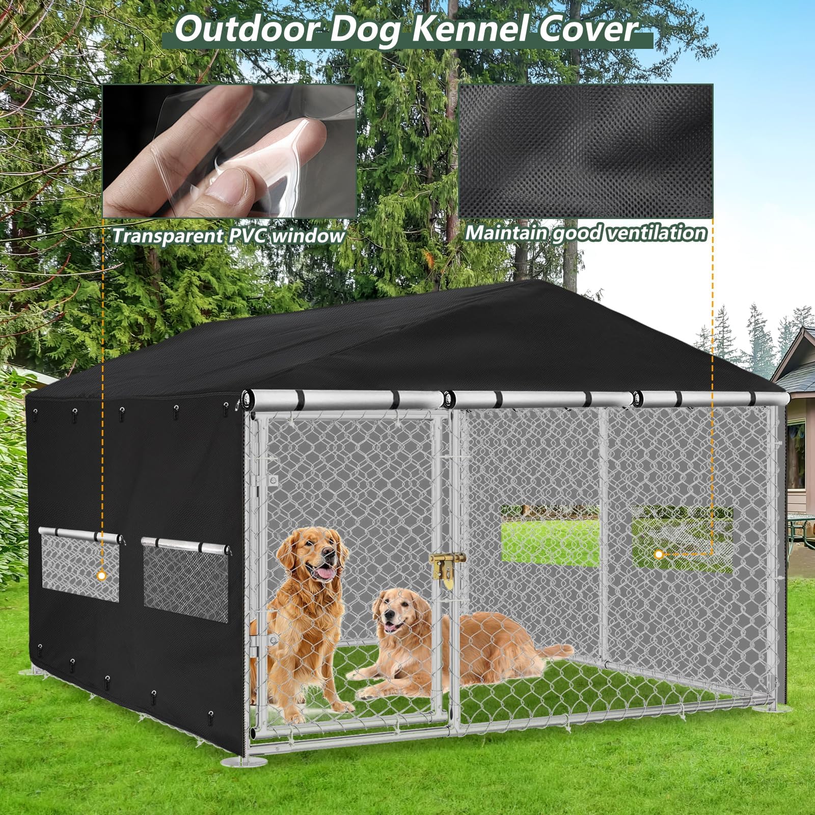 Panneaux en PVC et fenêtres latérales Hadisi, interaction facile avec votre chien