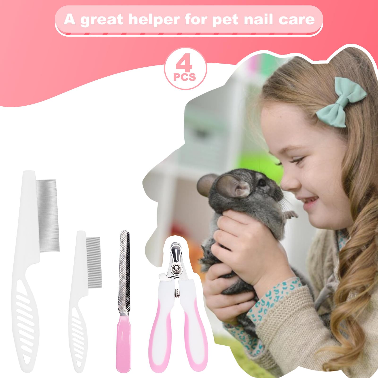 HAEZU kit-toilette-animaux-petits tout-en-un pour le toilettage courant.